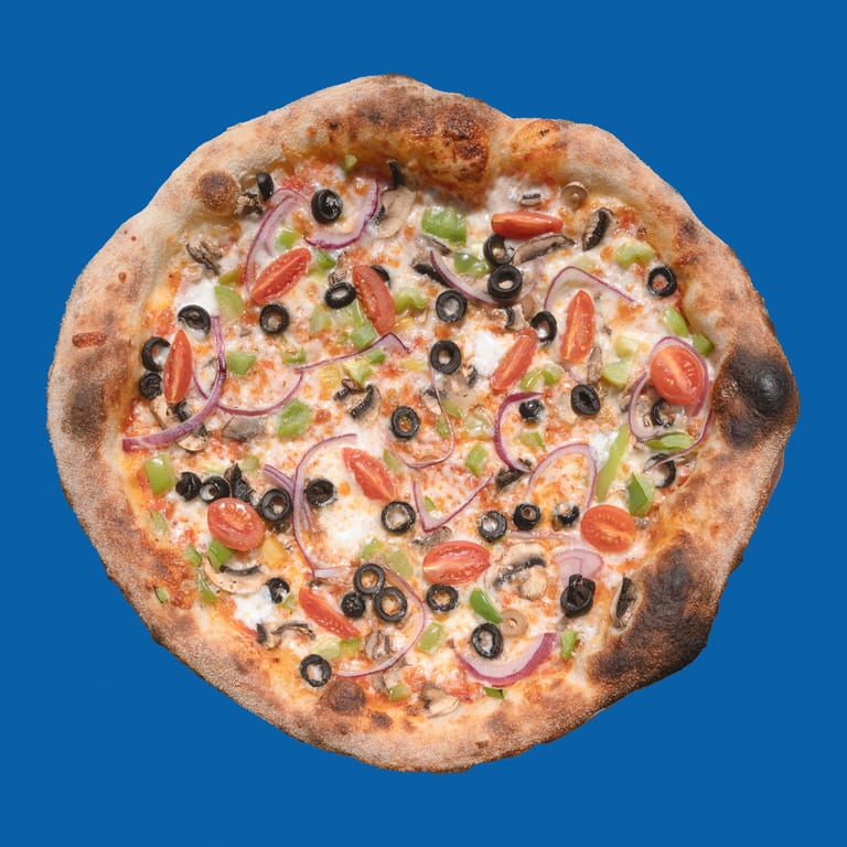 Savor our veggie pizza